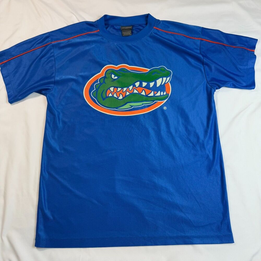 Vintageโ 90s Pro Edge UF Florida Gators Logo Jersey Tee Mens Large Blue